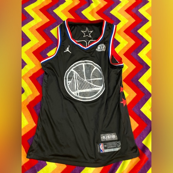 Jordan Golden State Warriors All Star Game 2019 Steph Curry Jersey Size L - Picture 1 of 4
